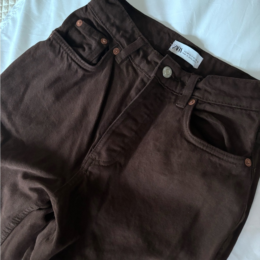 Zara Dark Brown Trousers